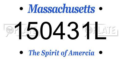 150431L Massachusetts License Plate