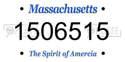 1506515 Massachusetts License Plate
