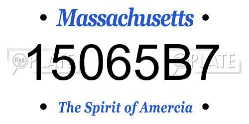 15065B7 Massachusetts License Plate