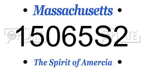 15065S2 Massachusetts License Plate