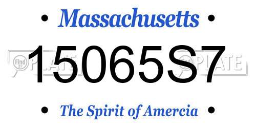 15065S7 Massachusetts License Plate