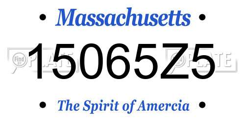15065Z5 Massachusetts License Plate