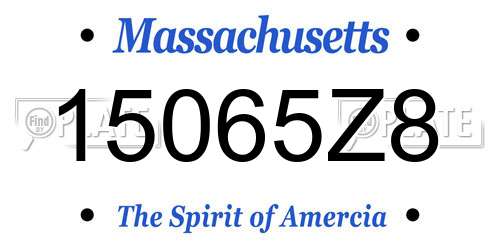 15065Z8 Massachusetts License Plate