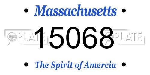 15068 Massachusetts License Plate