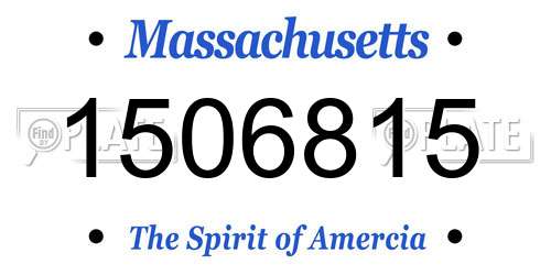 1506815 Massachusetts License Plate