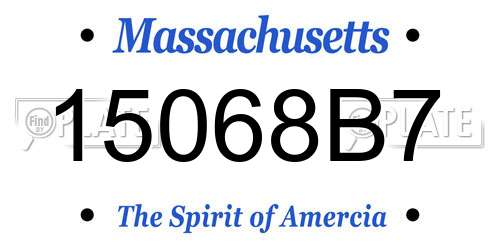15068B7 Massachusetts License Plate