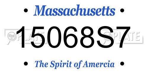 15068S7 Massachusetts License Plate