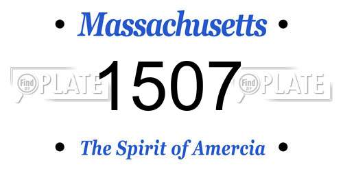 1507 Massachusetts License Plate
