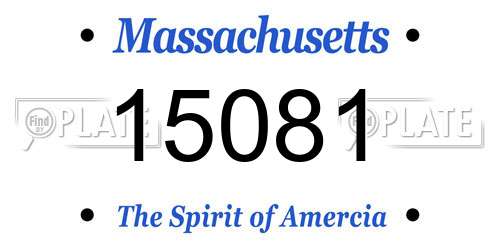 15081 Massachusetts License Plate