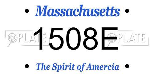 1508E Massachusetts License Plate