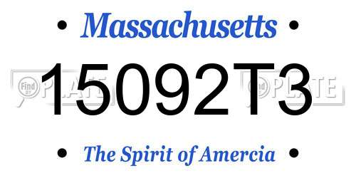 15092T3 Massachusetts License Plate