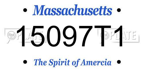 15097T1 Massachusetts License Plate