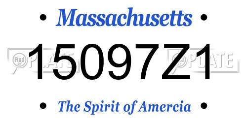 15097Z1 Massachusetts License Plate
