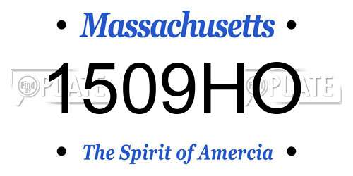 1509HO Massachusetts License Plate