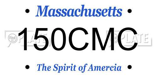 150CMC Massachusetts License Plate