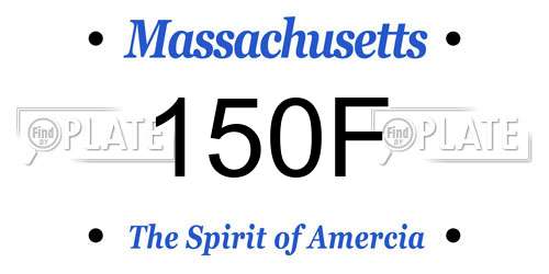 150F Massachusetts License Plate