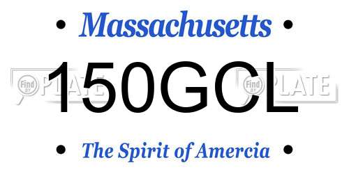 150GCL Massachusetts License Plate