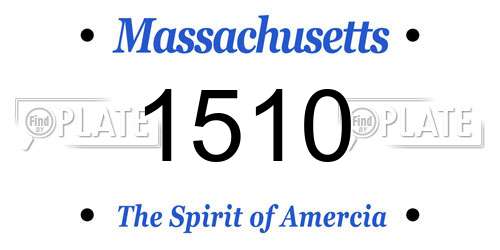 1510 Massachusetts License Plate