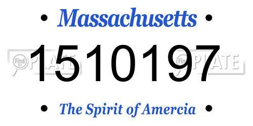 1510197 Massachusetts License Plate