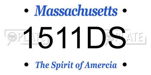 1511DS Massachusetts License Plate
