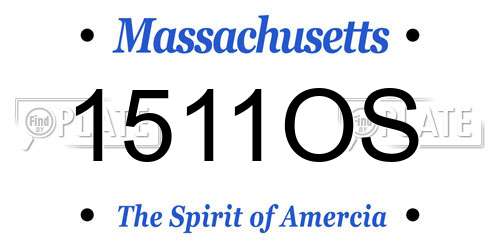 1511OS Massachusetts License Plate