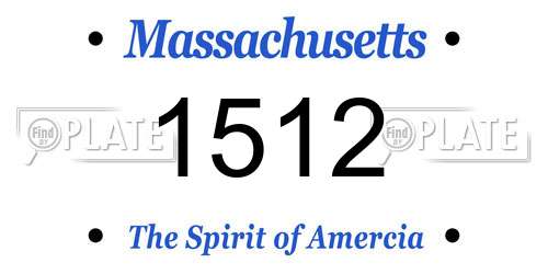 1512 Massachusetts License Plate