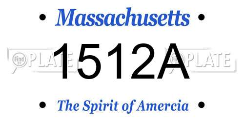1512A Massachusetts License Plate