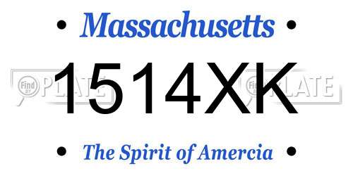 1514XK Massachusetts License Plate