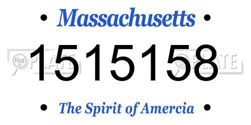 1515158 Massachusetts License Plate