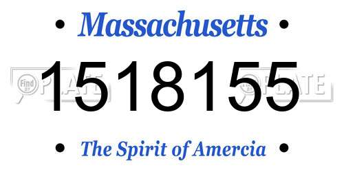 1518155 Massachusetts License Plate