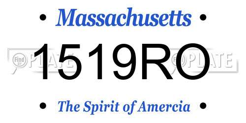 1519RO Massachusetts License Plate