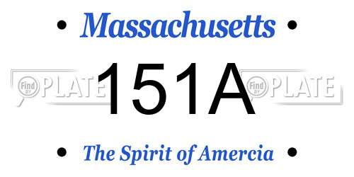 151A Massachusetts License Plate