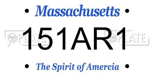 151AR1 Massachusetts License Plate
