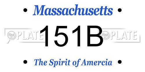 151B Massachusetts License Plate