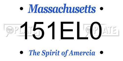 151EL0 Massachusetts License Plate