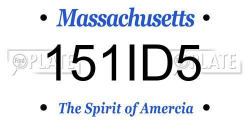 151ID5 Massachusetts License Plate