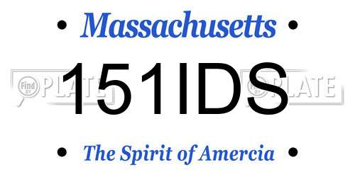 151IDS Massachusetts License Plate