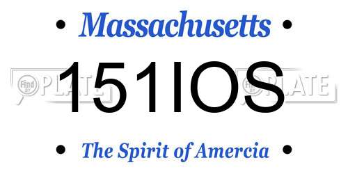 151IOS Massachusetts License Plate