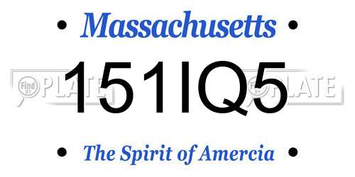 151IQ5 Massachusetts License Plate