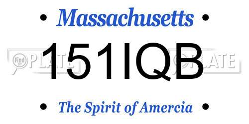 151IQB Massachusetts License Plate