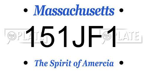 151JF1 Massachusetts License Plate