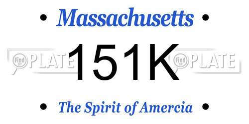 151K Massachusetts License Plate