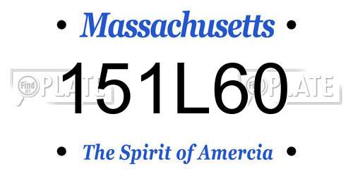 151L60 Massachusetts License Plate