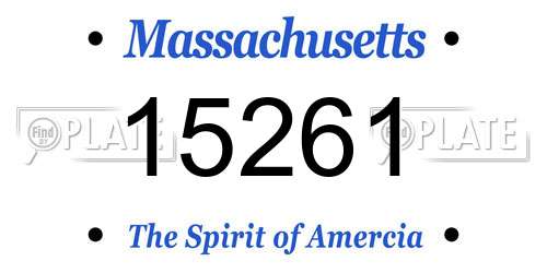 15261 Massachusetts License Plate