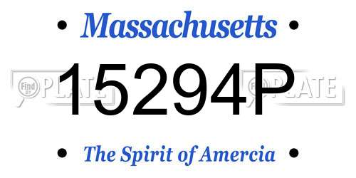 15294P Massachusetts License Plate