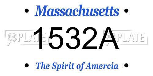 1532A Massachusetts License Plate