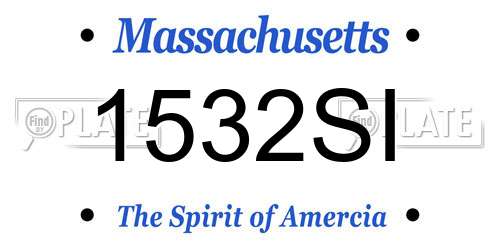 1532SI Massachusetts License Plate