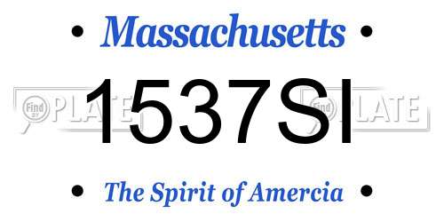 1537SI Massachusetts License Plate