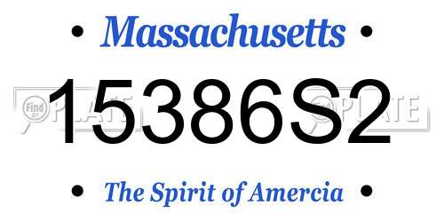 15386S2 Massachusetts License Plate