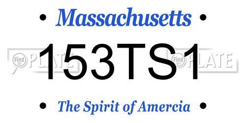 153TS1 Massachusetts License Plate